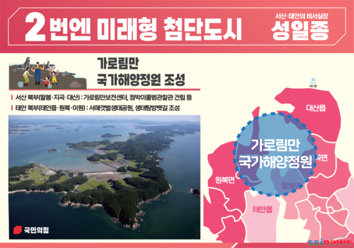 성일종 국회의원 후보 , “ 가로림만 국가해양정원 조성 ” 공약선물 배달